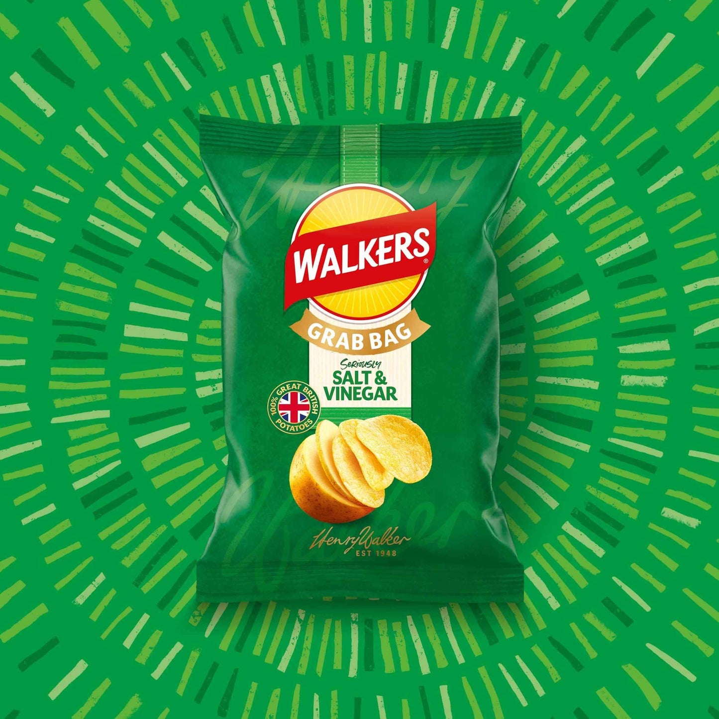 Salt & Vinegar Grab Bag Crisps 45g by WALKERS