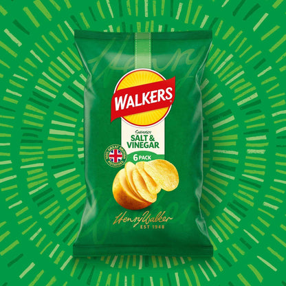 Salt & Vinegar Multipack Crisps 6 X 25g by WALKERS
