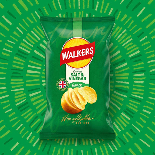 Salt & Vinegar Multipack Crisps 6 X 25g by WALKERS