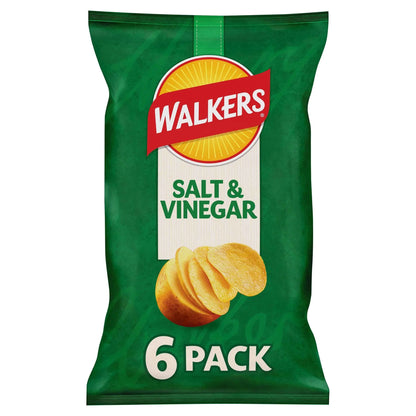 Salt & Vinegar Multipack Crisps 6 X 25g by WALKERS