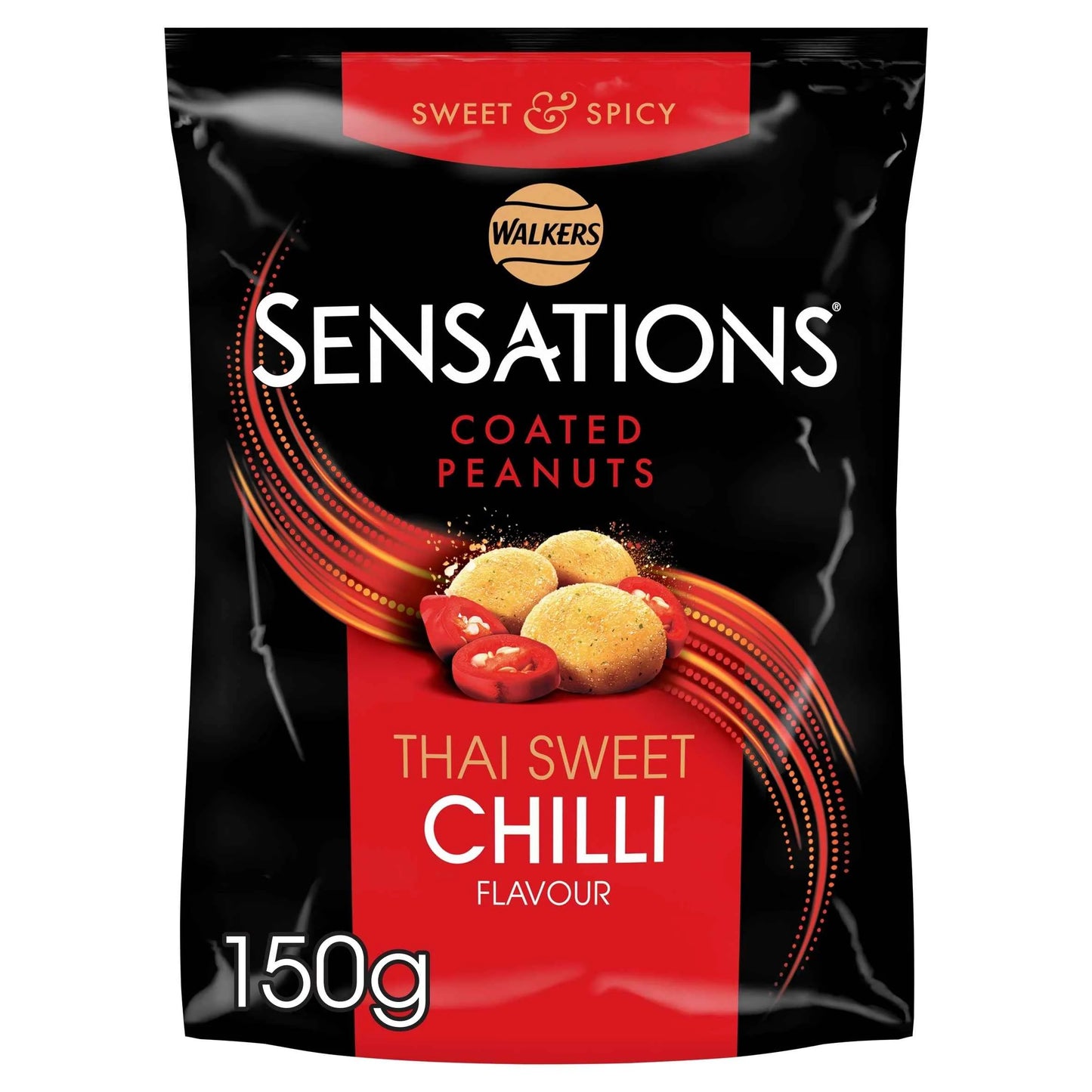 Walkers SENSATIONS Coated Peanuts Thai Sweet (150g)