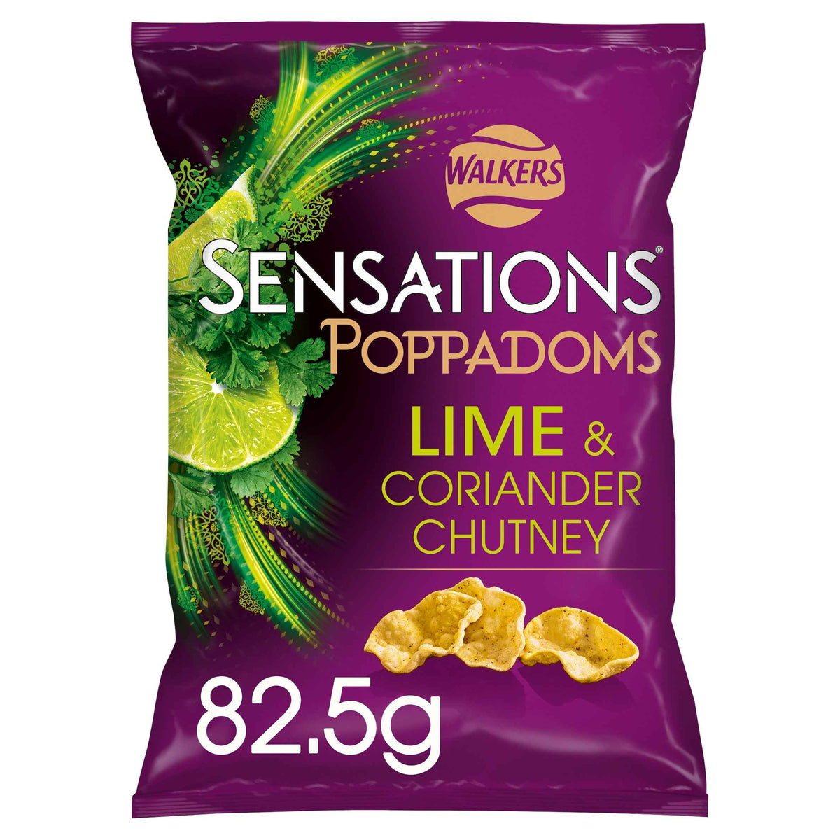 Sensations Poppadoms Lime & Coriander by WALKERS
