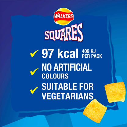 Squares Salt & Vinegar Multipack Crisps 6x22g by WALKERS