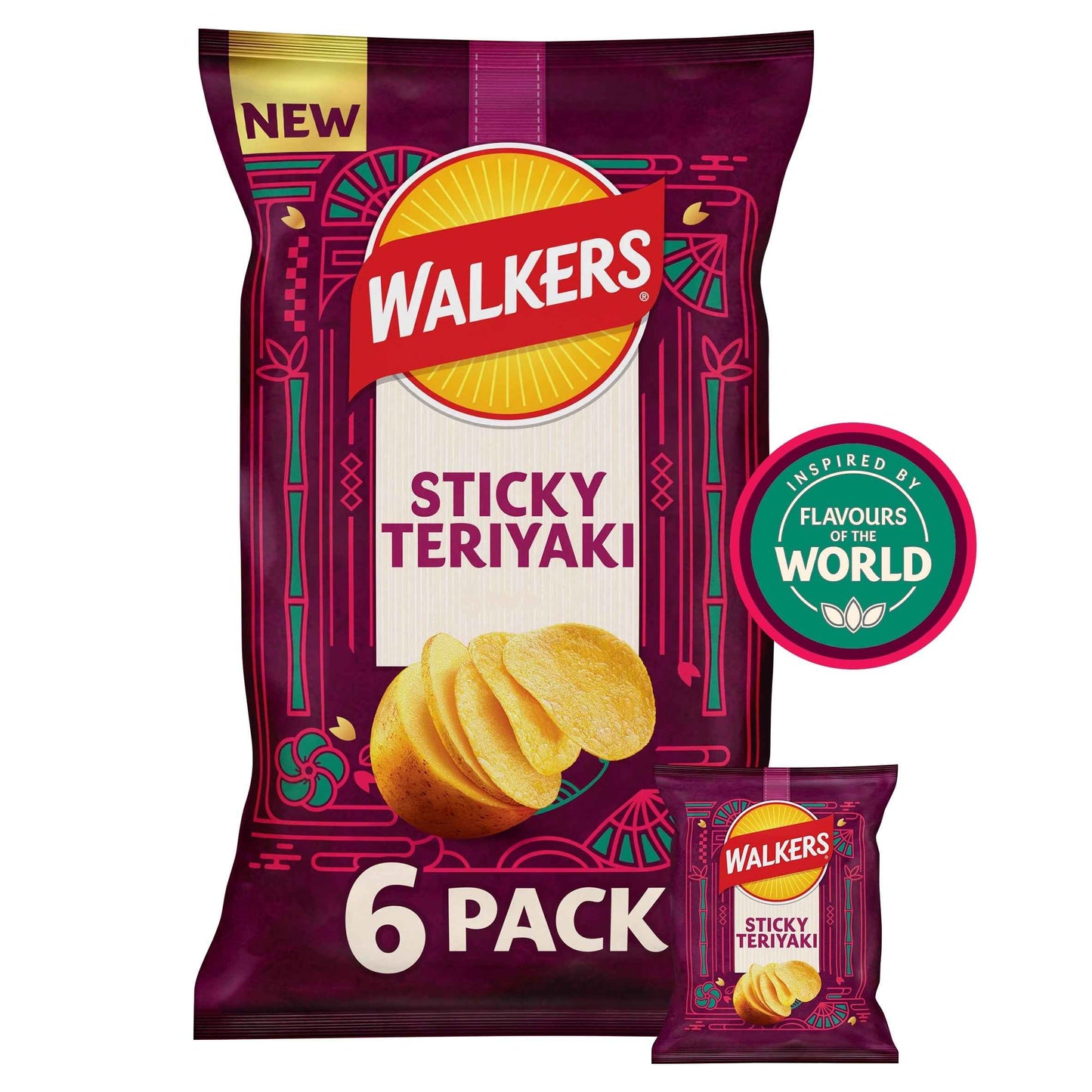 Sticky Teriyaki Multipack Crisps 6 X by WALKERS