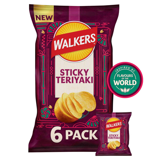 Sticky Teriyaki Multipack Crisps 6 X by WALKERS