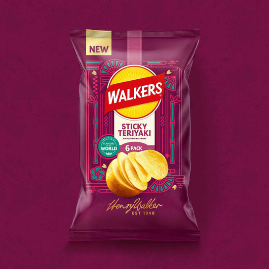 Sticky Teriyaki Multipack Crisps 6 X by WALKERS