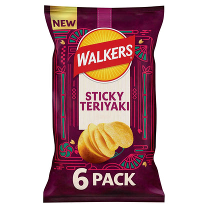 Sticky Teriyaki Multipack Crisps 6 X by WALKERS