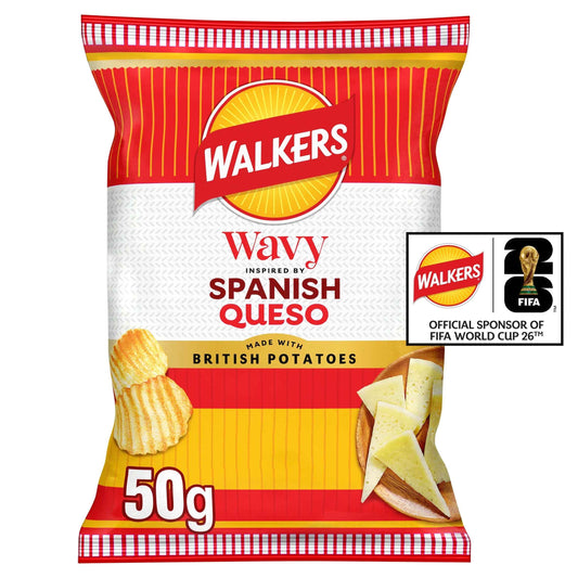 Wavy Spanish Queso Cheese Flavour by WALKERS