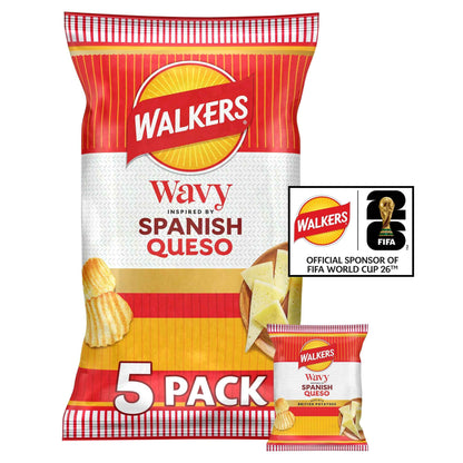 Wavy Spanish Queso Cheese Flavour by WALKERS