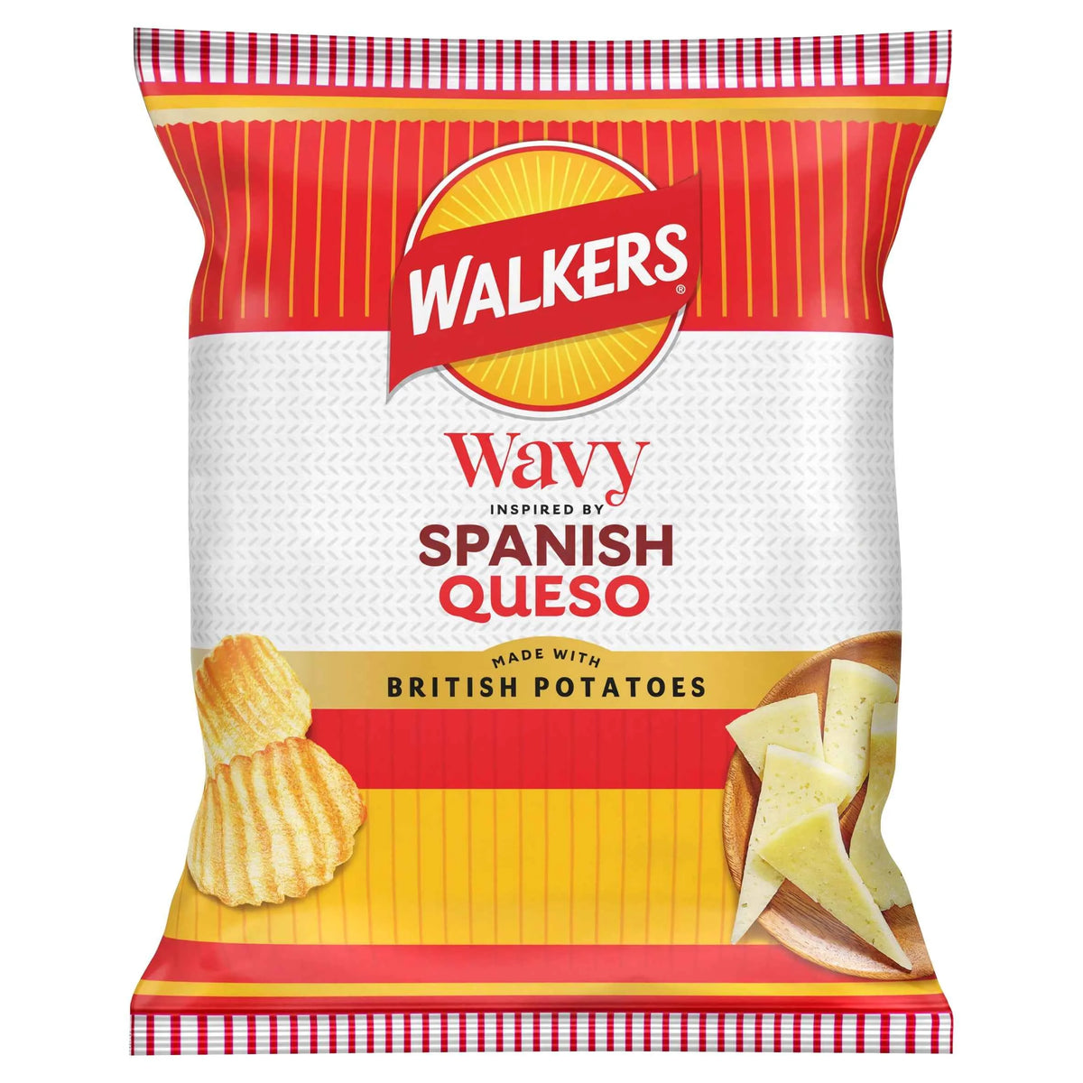 Wavy Spanish Queso Cheese Flavour by WALKERS