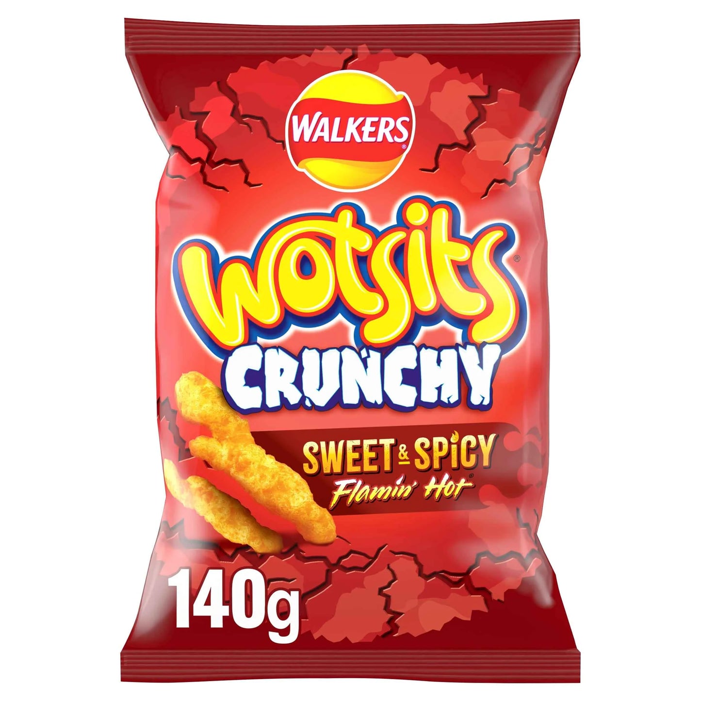 Wotsits Crunchy Flamin' Hot Sharing Bag Crisps 140g by WALKERS