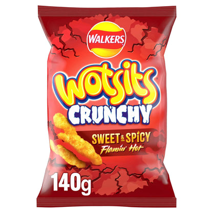 Wotsits Crunchy Flamin' Hot Sharing Bag Crisps 140g by WALKERS