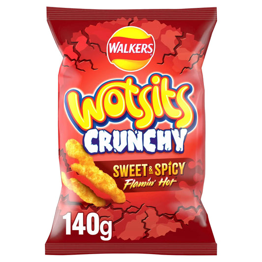 Wotsits Crunchy Flamin' Hot Sharing Bag Crisps 140g by WALKERS