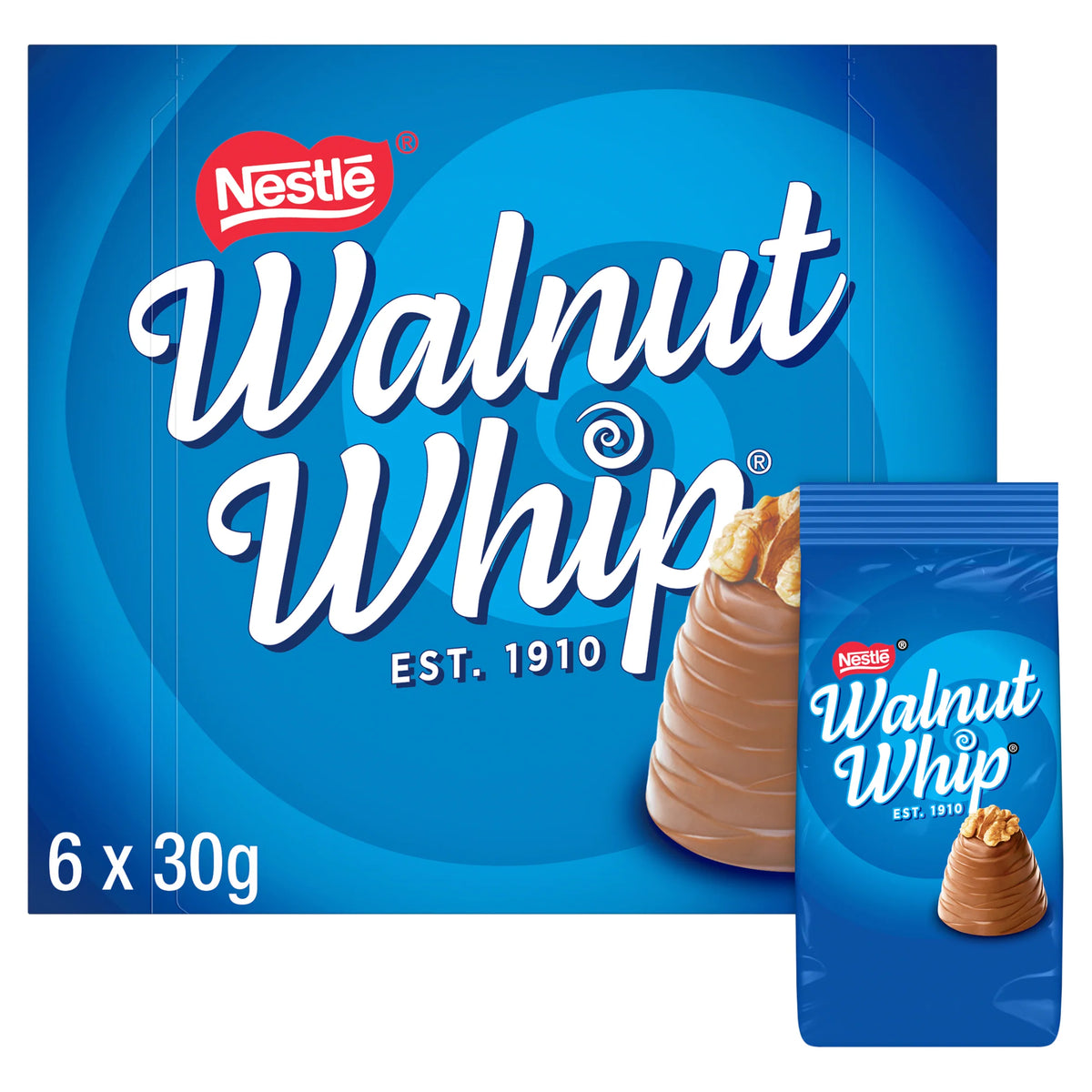 Walnut Whip 6 Pack 180g by Nestle at The British Vault
