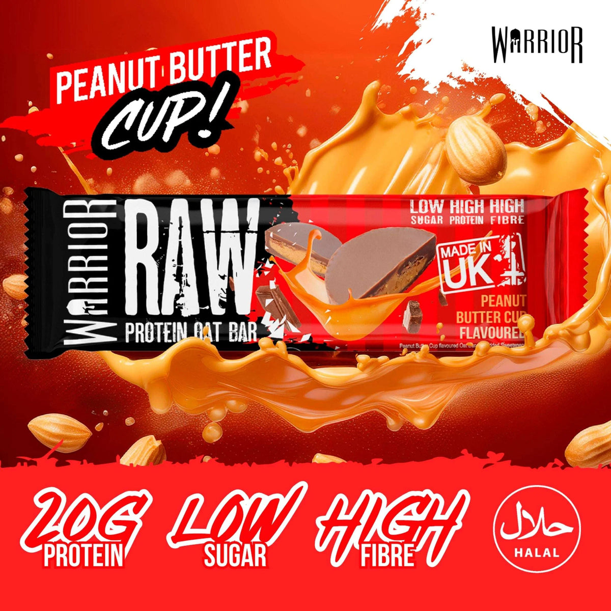 Raw Protein Flapjack Peanut Butter by WARRIOR
