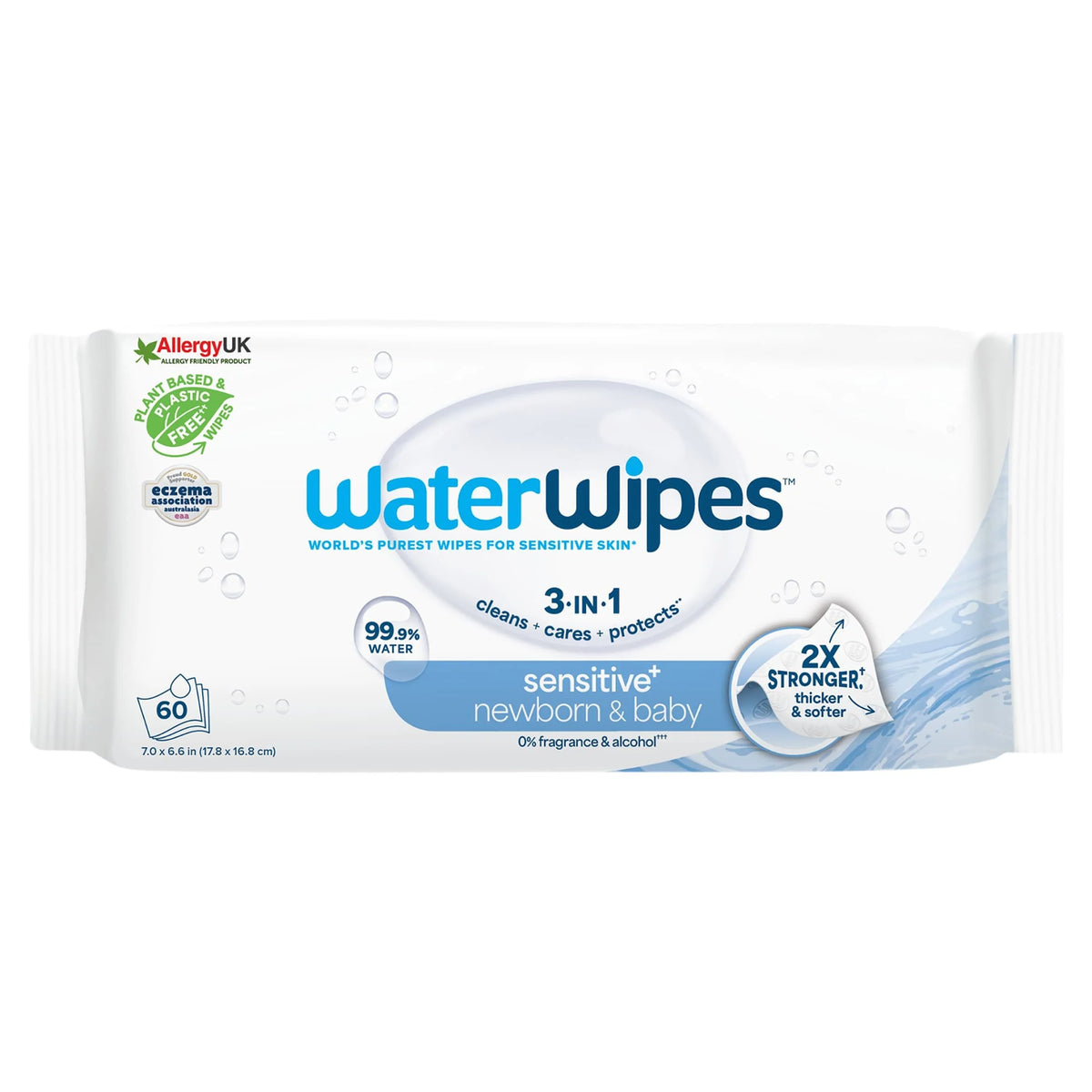 Biodegradable Baby Wipes 60 Pack by WaterWipes