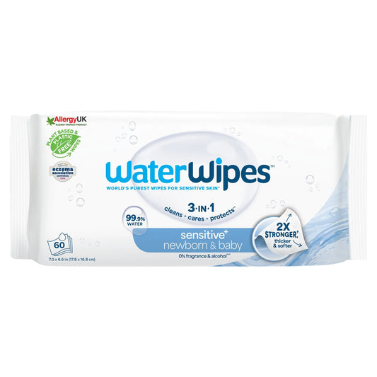 Biodegradable Baby Wipes 60 Pack by WaterWipes