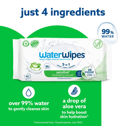 Biodegradable Hydrating Baby Wipes by WaterWipes