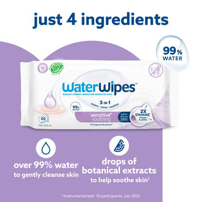 Biodegradable Soothing Baby Wipes by WaterWipes