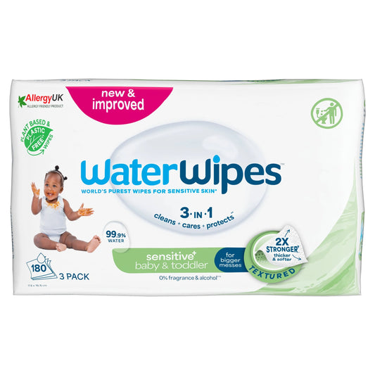 Toddler & Baby Wipes 3pk (60 Wipes) by WaterWipes