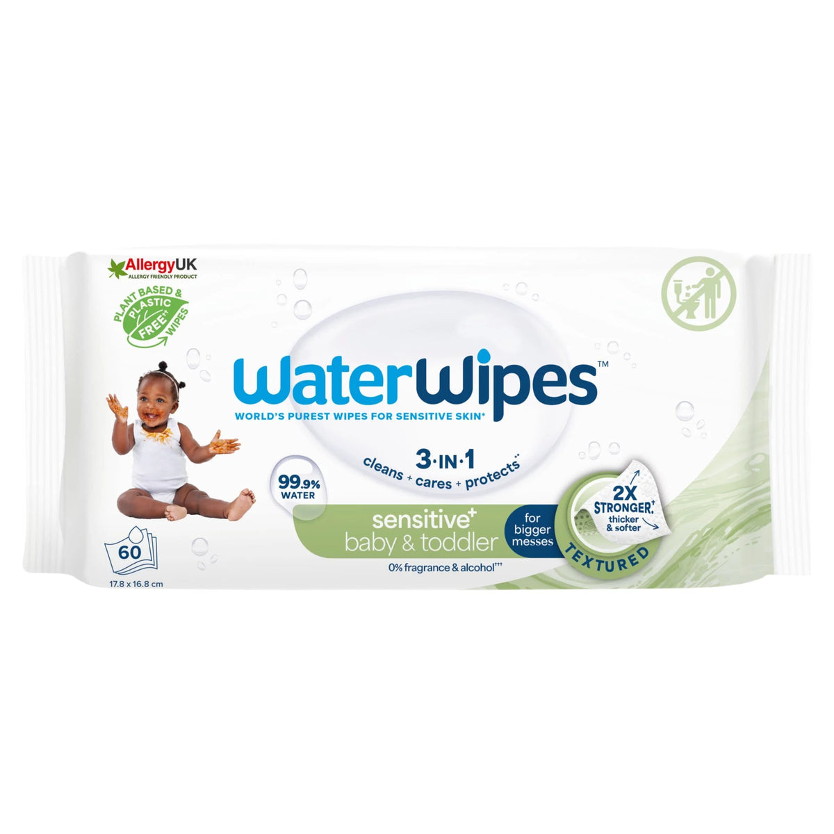 Txtrd Biodegradable Baby Wipes 60 by WaterWipes