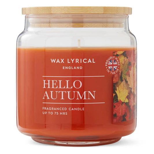 Wax Lyrical England Hello Autumn Candle 335g by WAX LYRICAL LTD at The British Vault