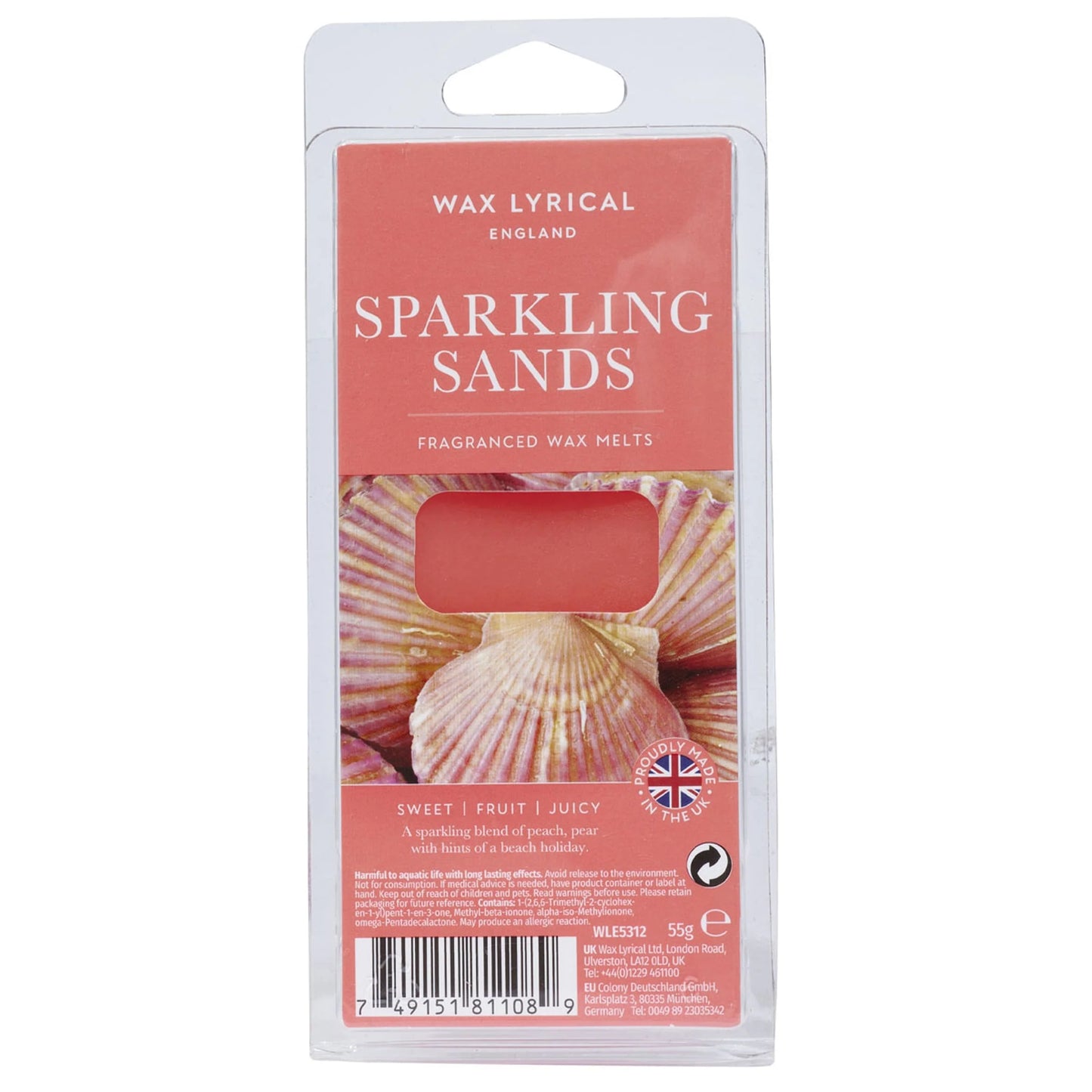 Wax Lyrical England Sparkling Sands Wax Melt 55g by WAX LYRICAL LTD