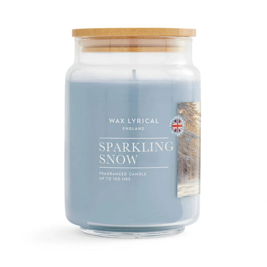 Wax Lyrical England Sparkling Snow Large by WAX LYRICAL LTD at The British Vault