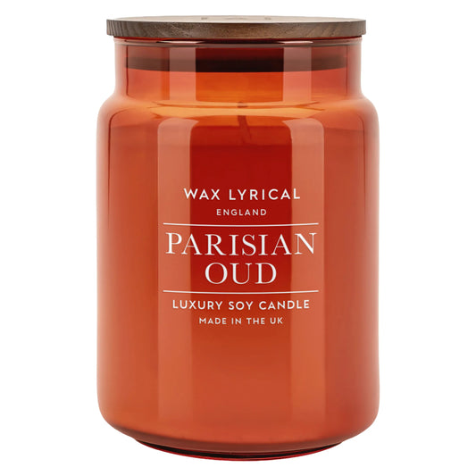 Wax Lyrical Parisian Oud Large Jar 475g by WAX LYRICAL LTD at The British Vault