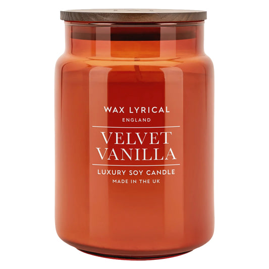 Wax Lyrical Velvet Vanilla Large Jar 475g by WAX LYRICAL LTD at The British Vault