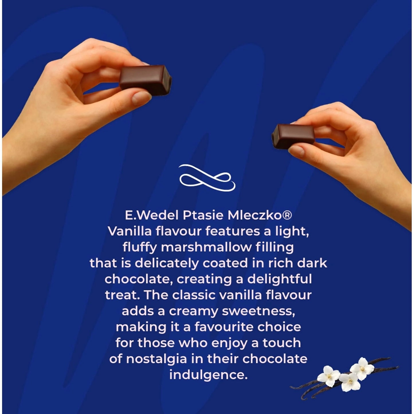 Wedel Vanilla Marshmallow In Dark Chocolate 340g by E.Wedel