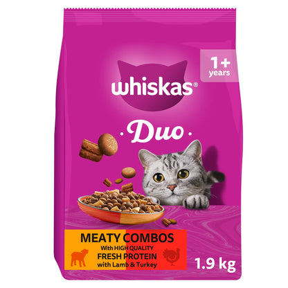 1+ Complete Dry Cat Food Duo Meaty by whiskas at The British Vault