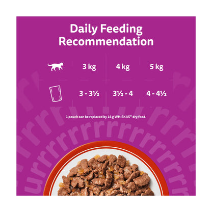 Adult Wet Cat Food Pouches Meaty by whiskas at The British Vault