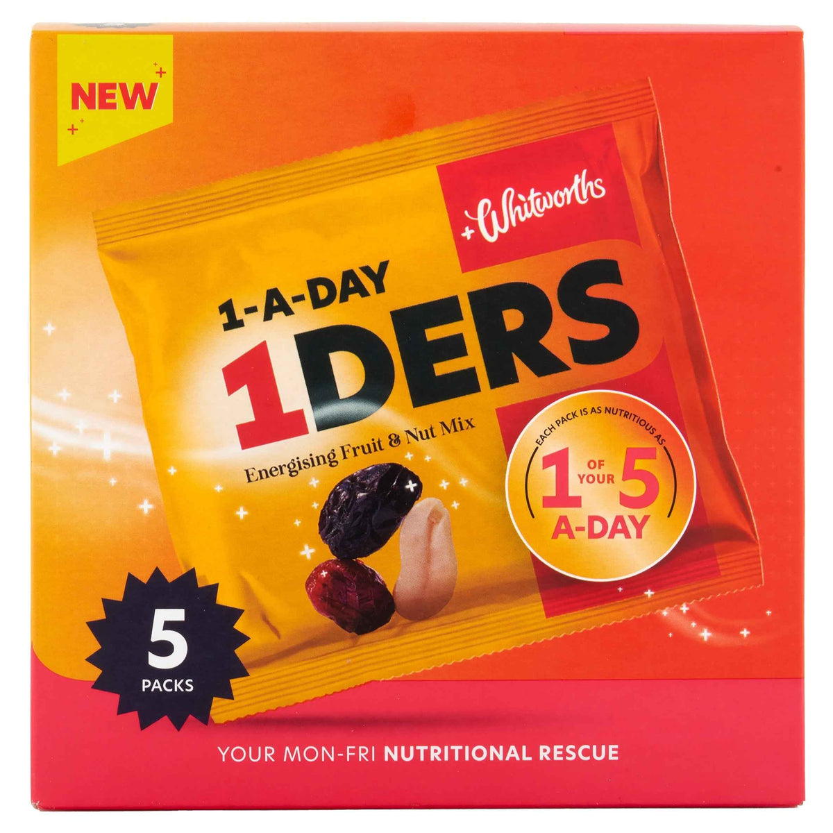 1-ders Fruit & Nut Mix 5 X 30g by whitworths