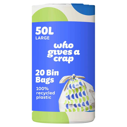 Super Strong 20 Bin Bags 50l by who gives a crap