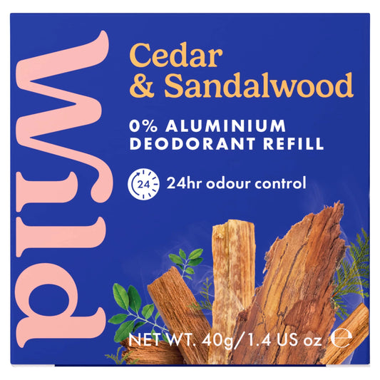 Cedar & Sandalwood Deodorant Refill 40g by WILD