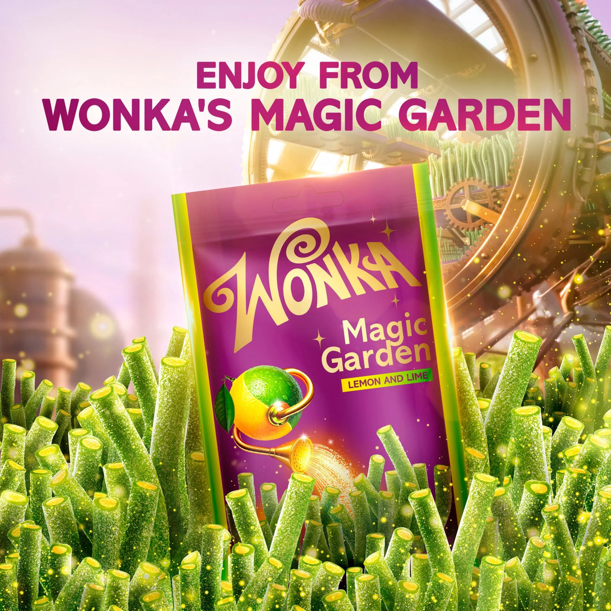 Magic Garden Lemon And Lime Flavour 100g by WONKA at The British Vault