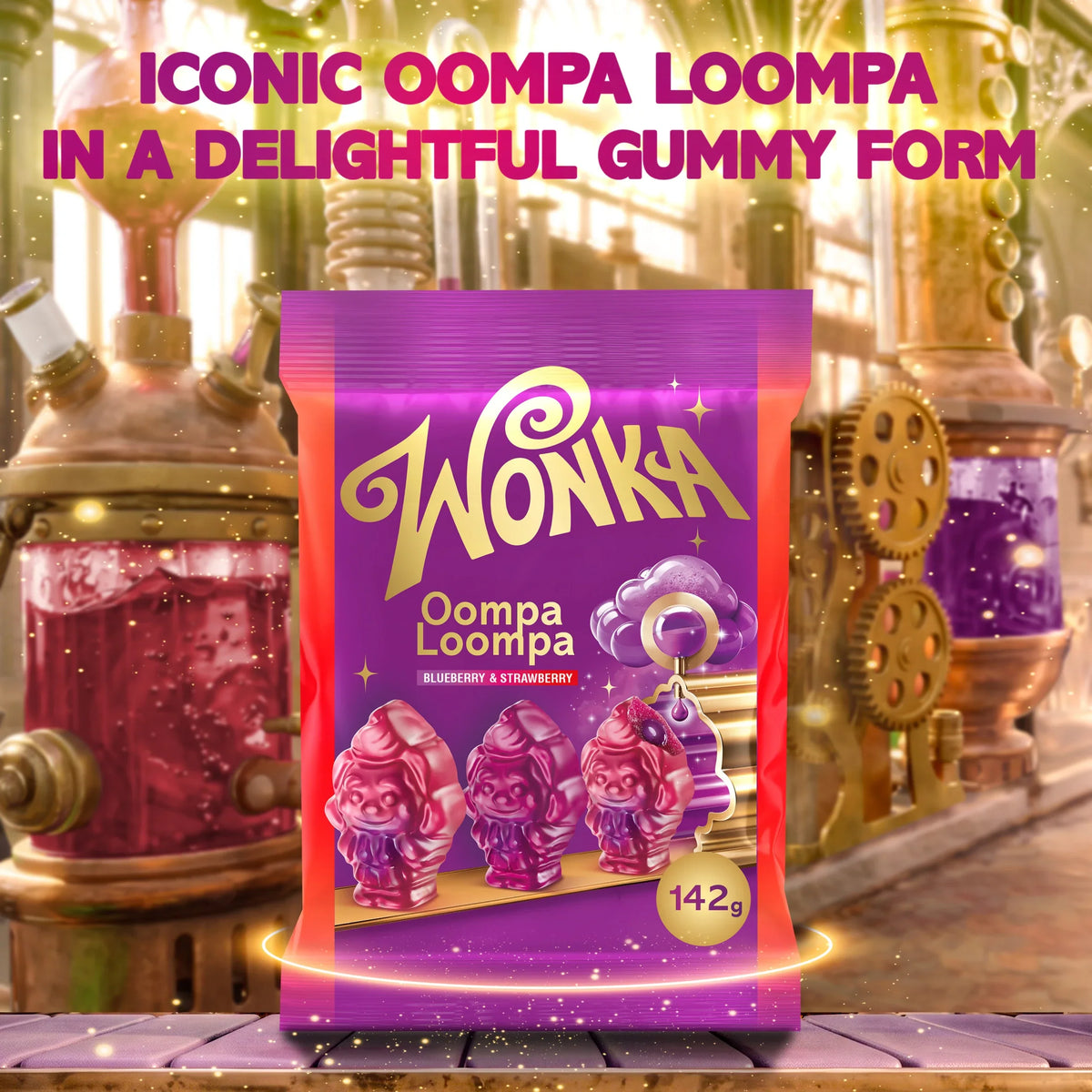 Oompa Loompa Gummies Blueberry & by WONKA at The British Vault