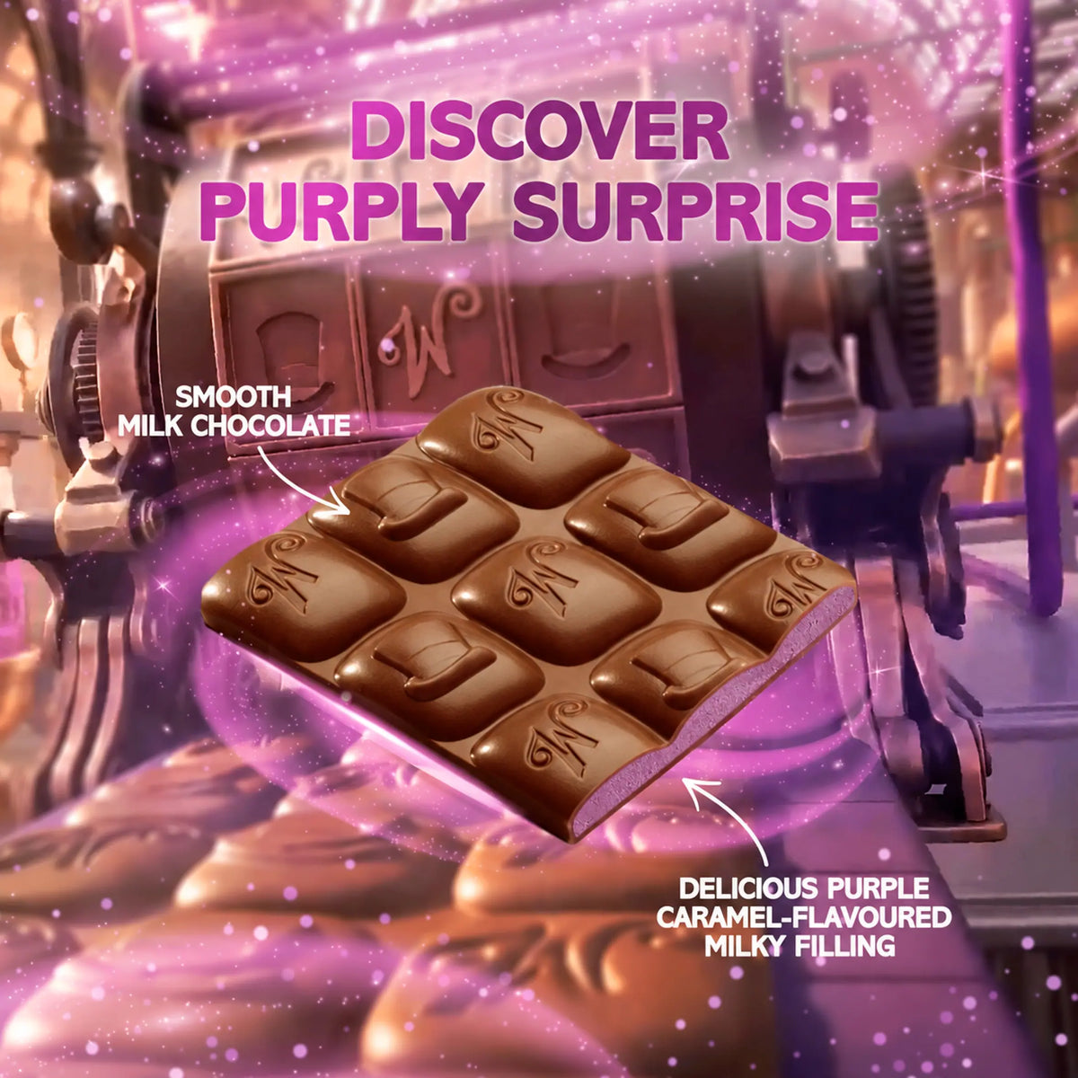 Purplypurple Caramel Flavour Milk by WONKA at The British Vault