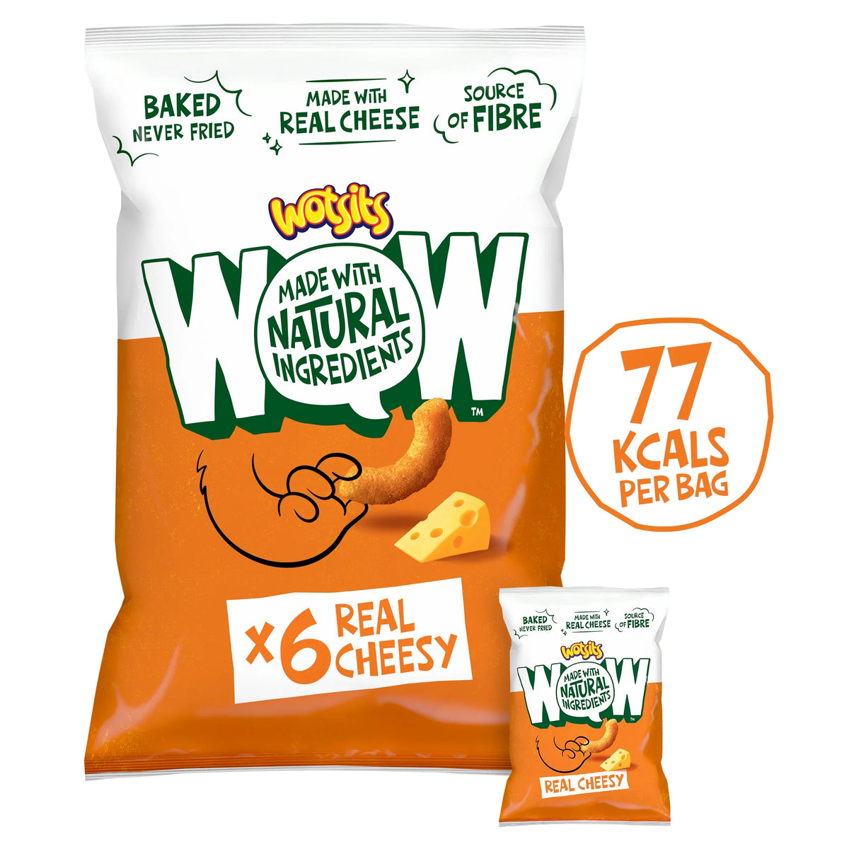 Wotsits WOW Cheese Puffs Snacks Multipack (96g) at The British Vault