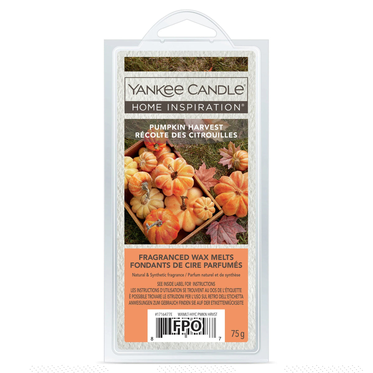 Pumpkin Harvest 6 Wax Melts 75g by YANKee CANDLe at The British Vault