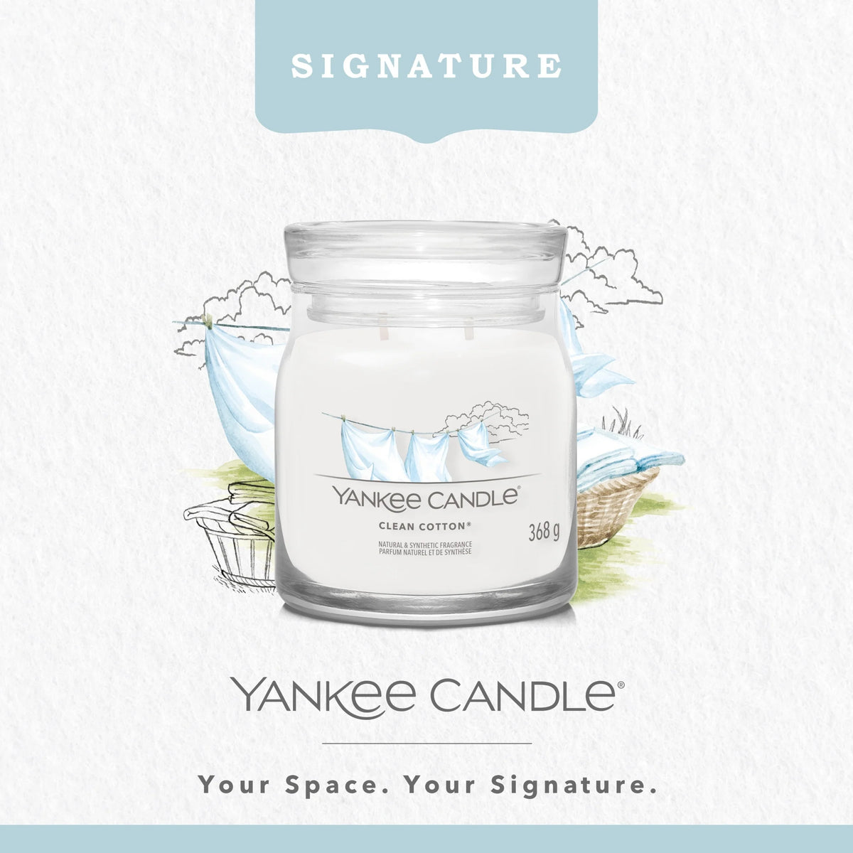 Signature Clean Cotton Medium by YANKee CANDLe