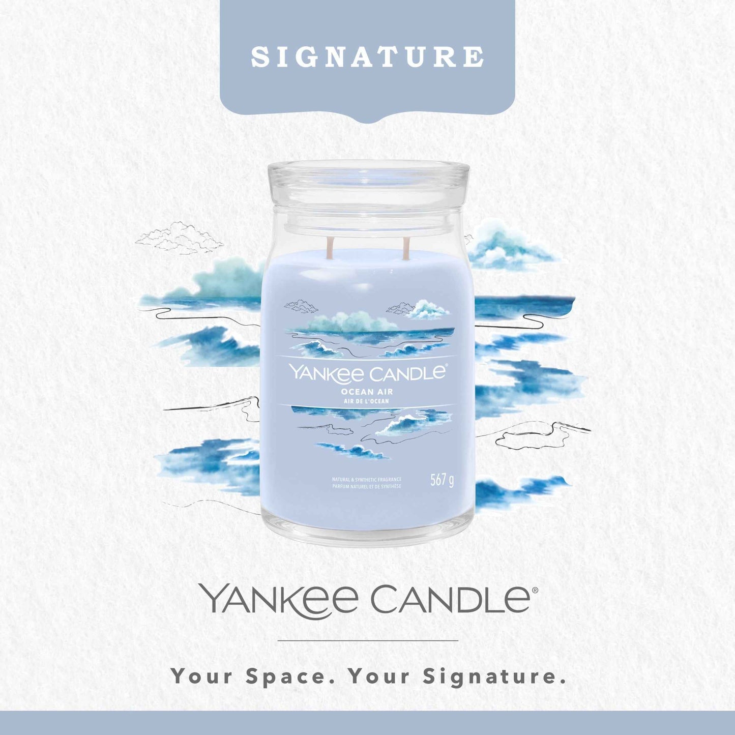 Signature Large Jar Ocean Air by YANKee CANDLe