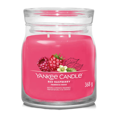 Signature Medium Jar Red Raspberry 368g by YANKee CANDLe