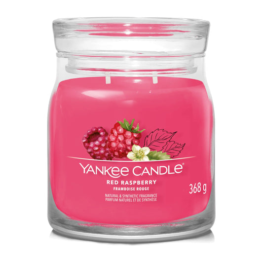 Signature Medium Jar Red Raspberry 368g by YANKee CANDLe