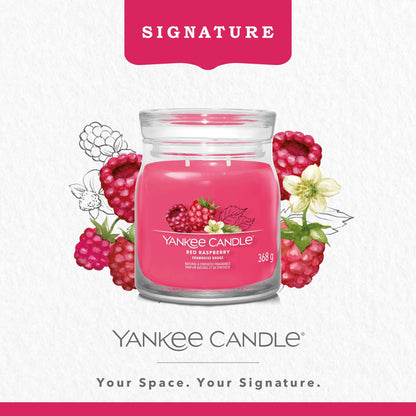 Signature Medium Jar Red Raspberry 368g by YANKee CANDLe