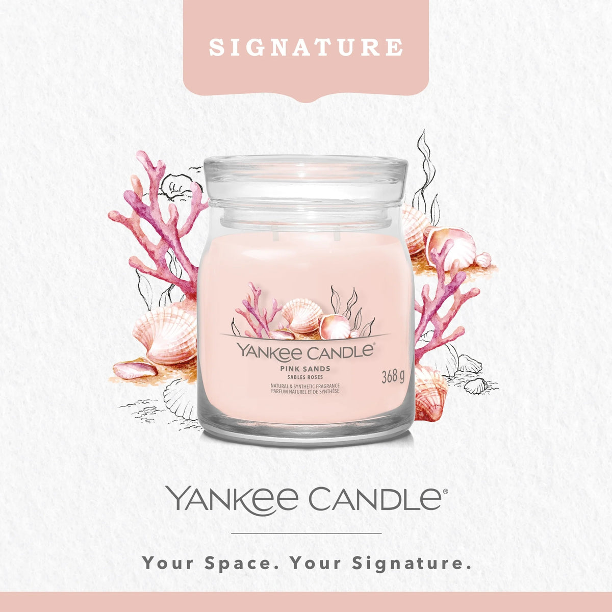 Signature Pink Sands Medium Jar by YANKee CANDLe