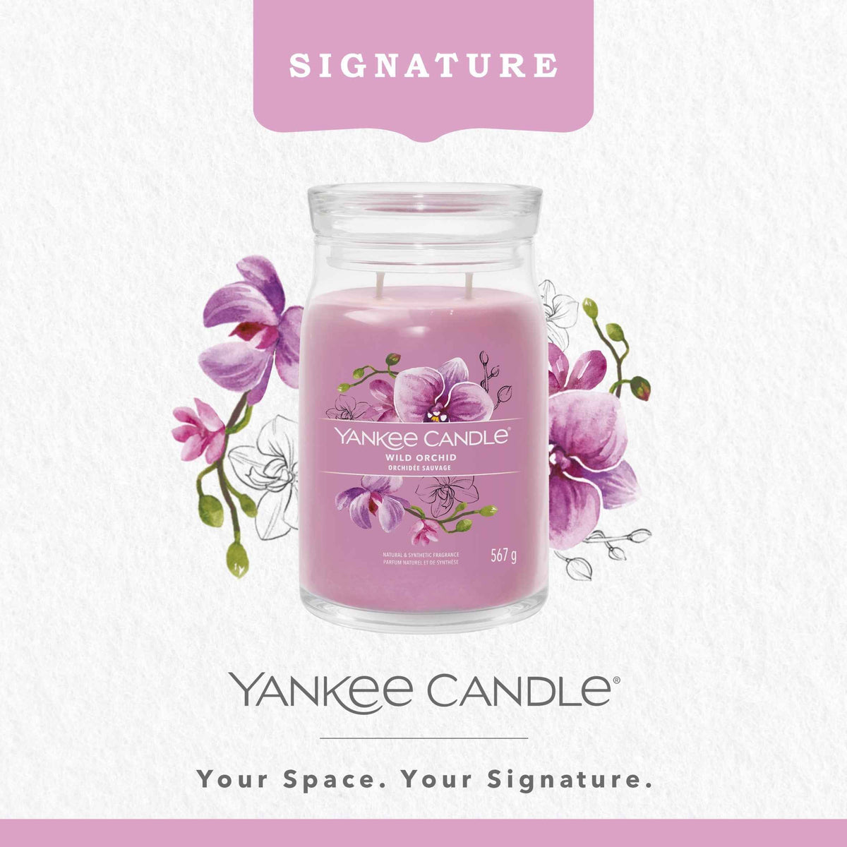 Signature Wild Orchid Large Jar by YANKee CANDLe