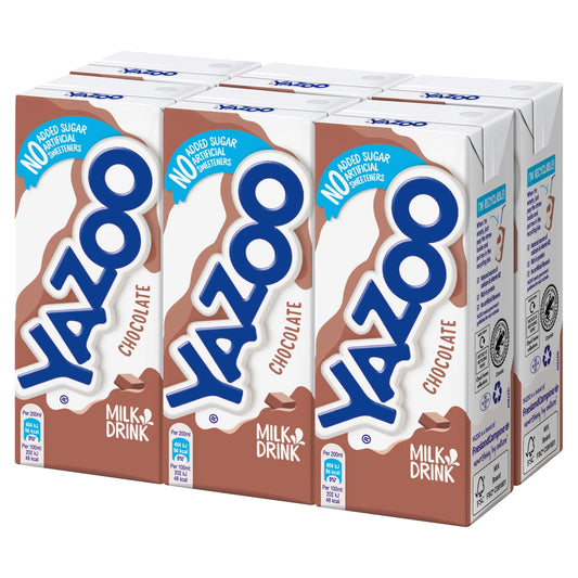 No Added Sugar Chocolate Milk Drink 6 X 200ml by YAZOO
