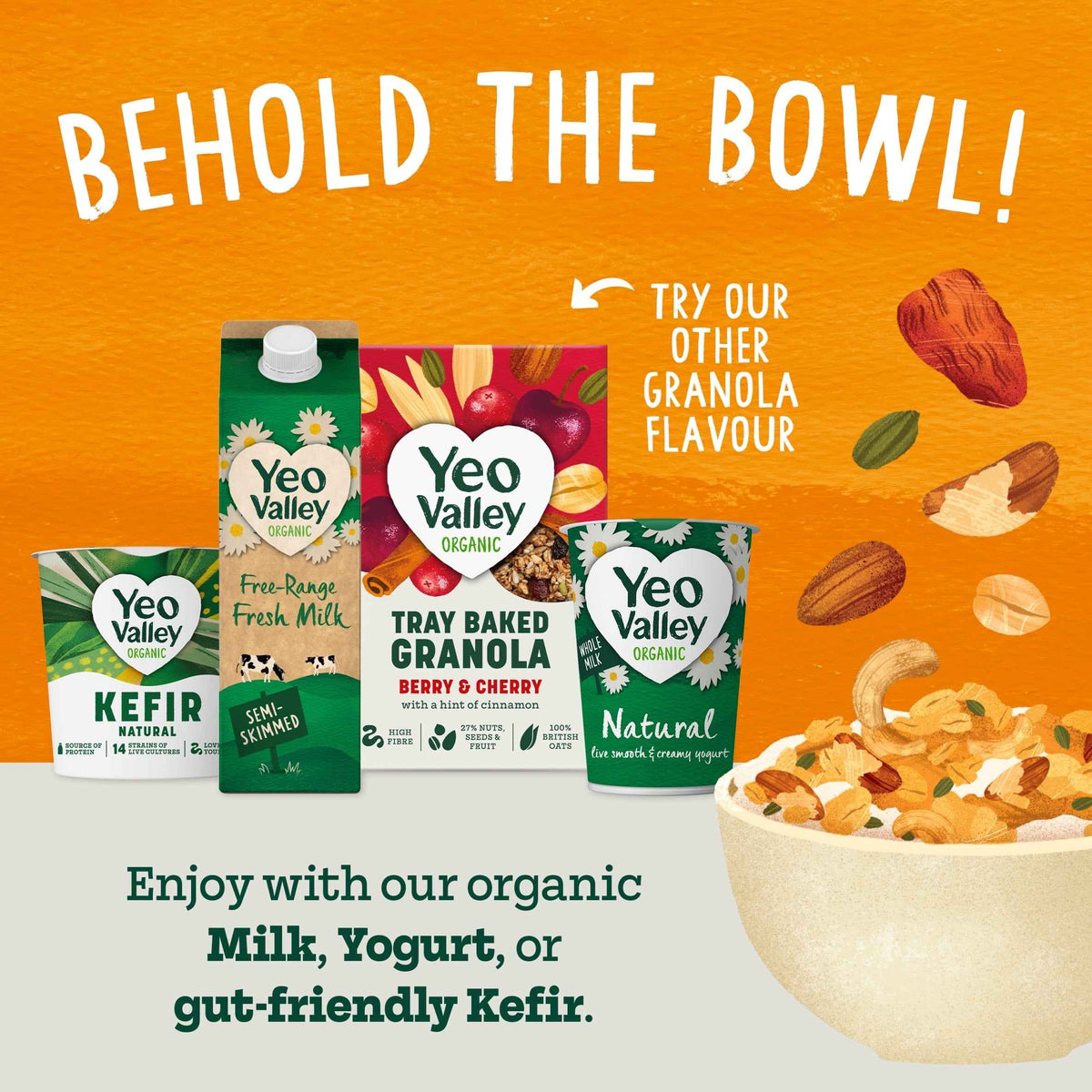 Organic Tray Baked Granola Toasted by Yeo Valley